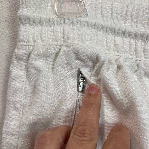 Athleta Retreat Linen Pants Woman White Wide Leg Summer Pockets Size 2 533474 - Picture 7 of 9